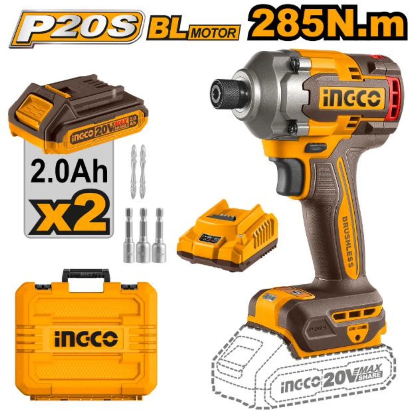 INGCO Cordless impact driver CIRLI2028