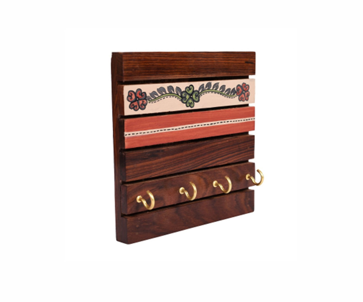 Udaipur Handicrafts Wood Brown Tribal Art Handcrafted Key Holder