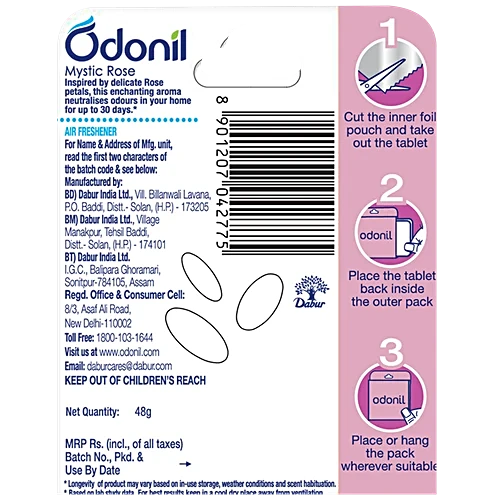 Odonil Mystic Rose Air Freshener Block, 48 g