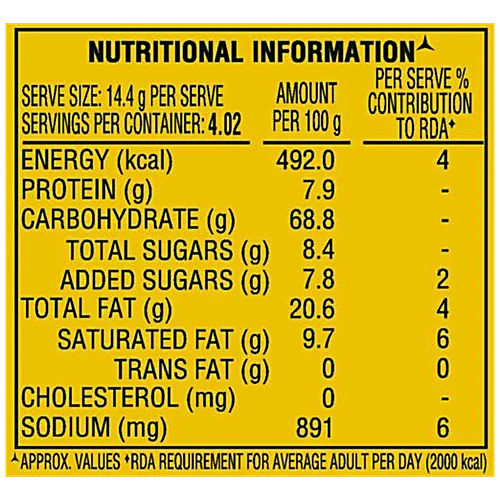 Parle Monaco Biscuit - Classic Regular, Salted Snack, 52.2 g (46.4 + 5.8 g Extra)
