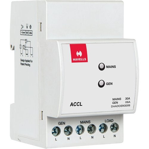 Havells DHADOSN3006 3 Module SPN ACCL PVC Plastic Base Model (White)
