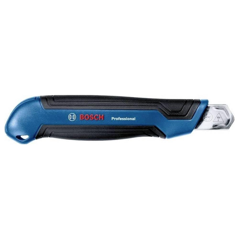 BOSCH Professional Knife Set - Universal Folding & Professional Cutting Knife with Rubber Handle & Replacement Blades (Two-Piece Set in Blister Pack)
