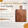 Udaipur Handicrafts Wood Chopping/Cutting Board with Handle Chopping Board/Cutting/Serving Board, Platter for Kitchen Vegetables, Fruits & Cheese Board 36cmx24cmx1.5cm, Brown