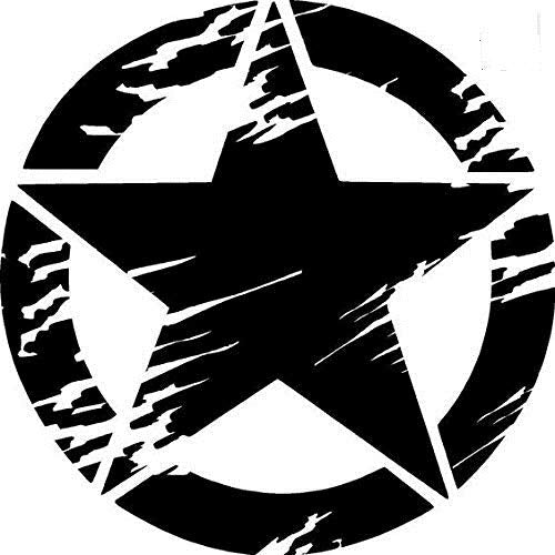 Akshar Arts Bhuwana Army Scratch Star Stickers Car Thar Gypsy 4x4 Offroad Side Door Bonnet Hood Bumper Vinyl Decals AR102 L x H 28 cm x 28 cm Pack of 2-Self-Adhesive