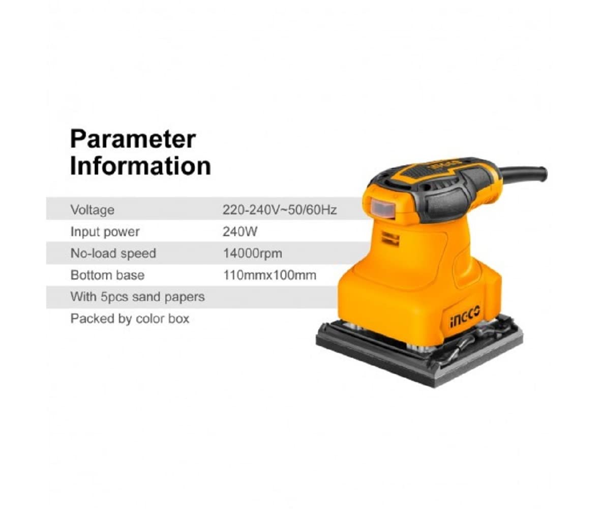 INGCO PS2408 240W Palm sander PS2408 (1 Set)