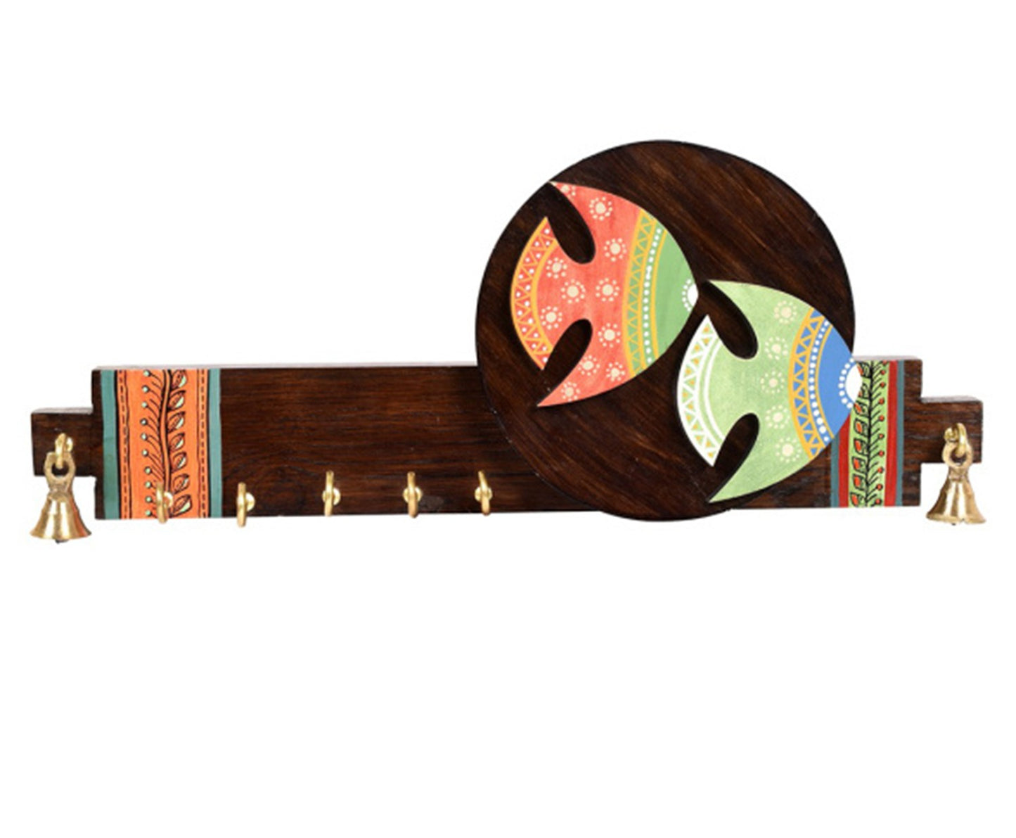 Udaipur Handicrafts Wood Multicolor Madhubuti Fish Handcrafted Key Holder