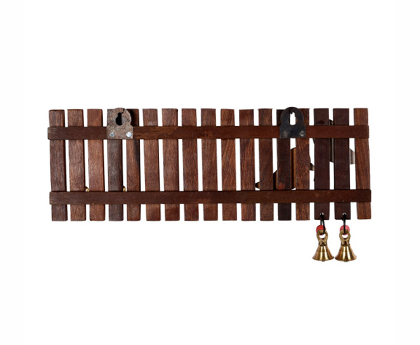 Udaipur Handicrafts Wood Handcrafted Tribal Art Wooden Stripes And Birds Key Holder