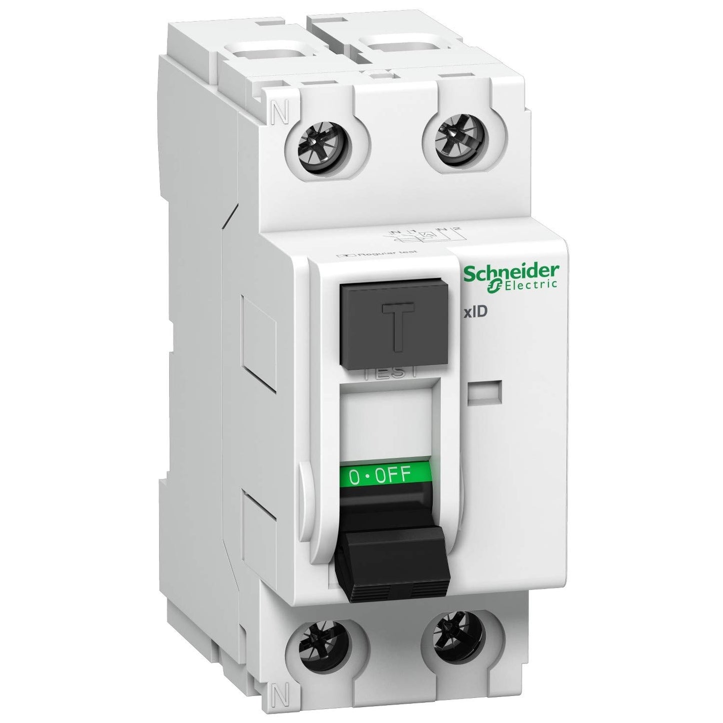 Schneider Electric Acti9 63A DP RCCB 30mA | Residual Current Circuit Breaker for Shock & Fire Protection | DIN Rail Mount | White | IEC/EN Certified | Reliable Home & Industrial Safety (A9N16208)