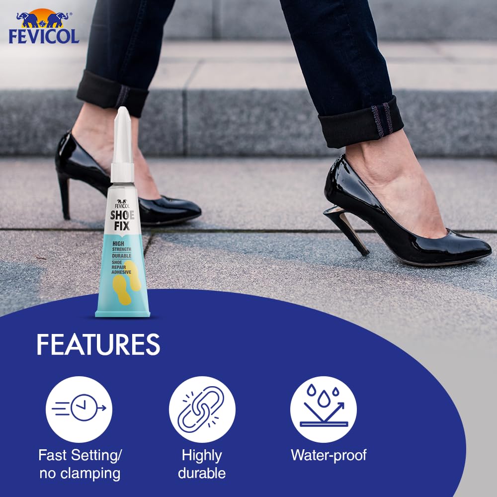 Pidilite Fevicol Shoefix High Strength Durable Shoe and Footwear Repair Adhesive, 2g Pack of 1