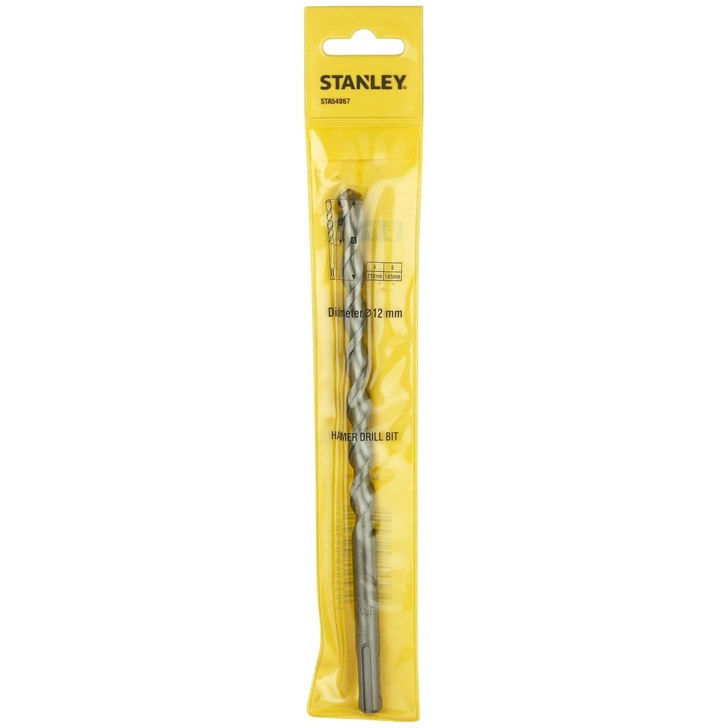 STANLEY STA54067-IN SDS-Plus Ø12mm x 210mm Hammer Drill Machine Bit