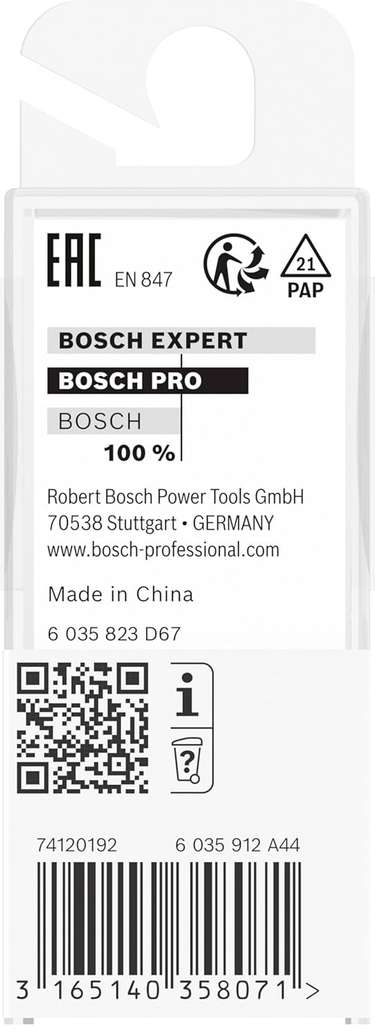 BOSCH PRO Router Bit Bottom Bearing Flush Trim | Ø9.5xL25.4xS8mm | Engineered for Professionals | Clean, Precise Cuts in Wood & Composites | Long-Lasting Carbide Blade | Universal Fit