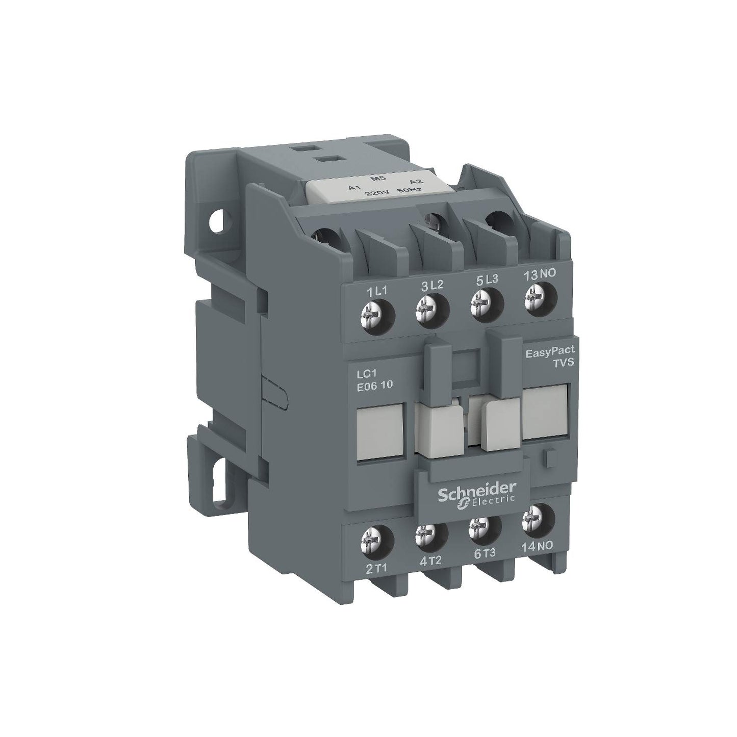 Schneider Electric LC1E0910M7 EasyPact TVS Contactor 9A 3Pole (3NO), AC3(lt= 440 V) Grey Contactor with 220V AC Coil