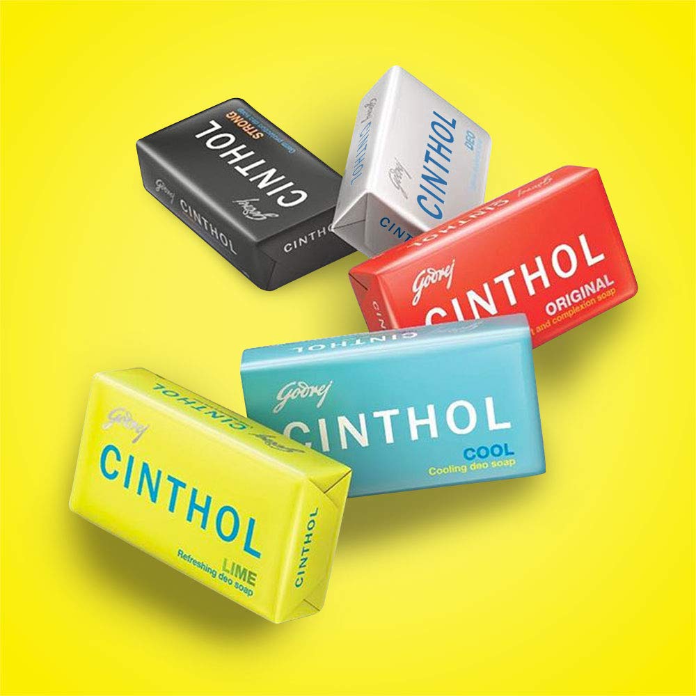 Cinthol Lime Bath Soap - 100g (Pack of 5) | Lemony Deo Fragrance | Grade 1 Soap | For All Skin Types