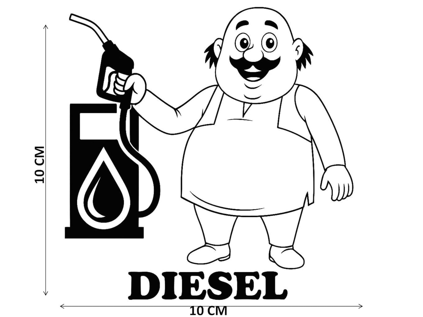 Akshar Arts Bhuwana Car Sticker Vinyl Stickers Diesel Sticker for Car Exterior Waterproof Scratch Proof, Weather Resistant Decals Black White Cute Cartoon Jerry (Meet Panda - Car..)