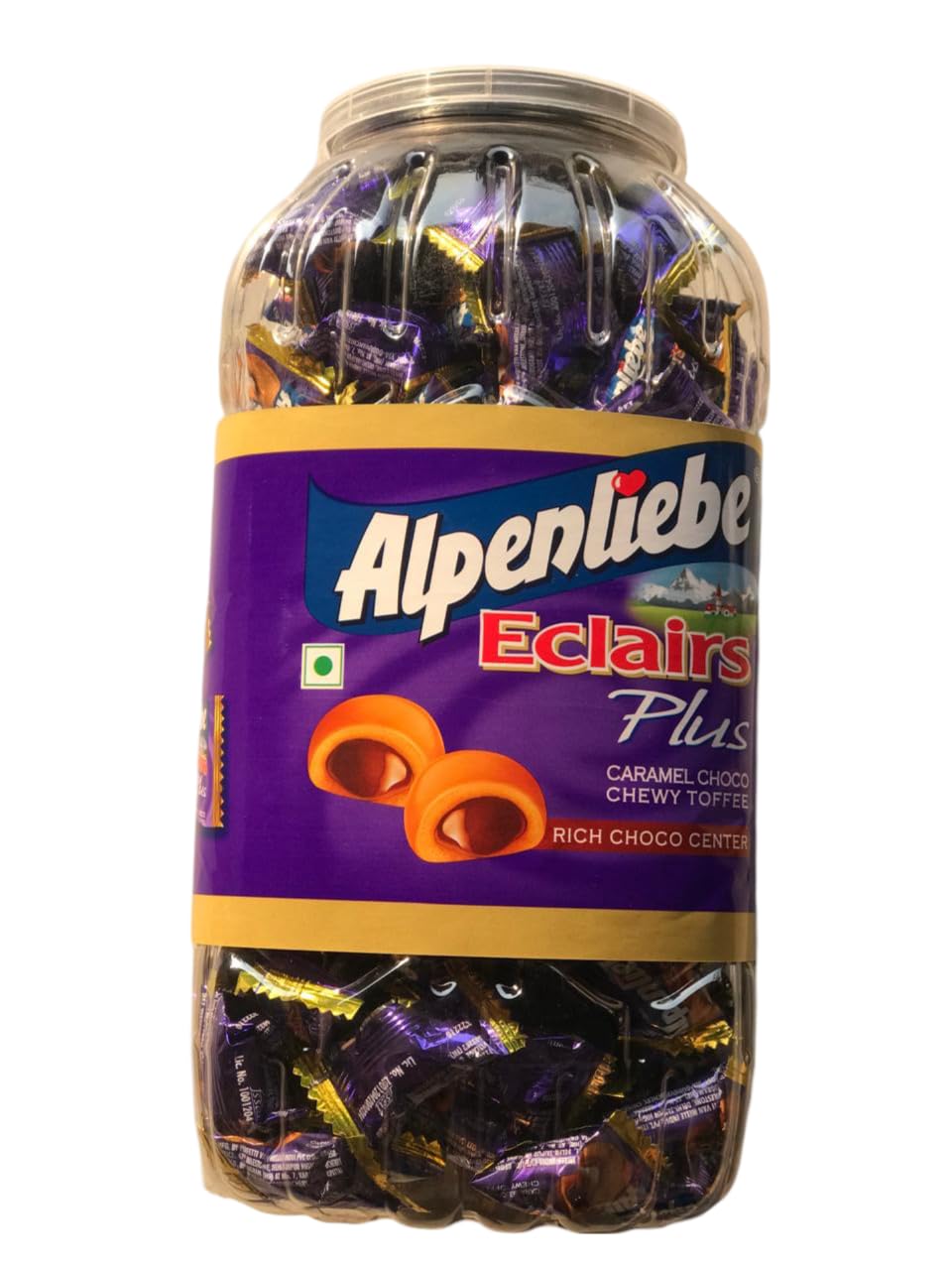 M-Ved Chocoliebe Eclairs Plus, Rich Choco Centre Caramel Toffees, Jar Pack