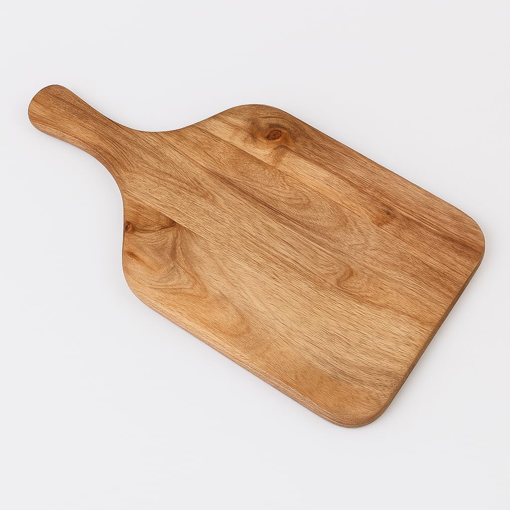 Udaipur Handicrafts Chopping Board/Cutting/Serving Platter for Kitchen Vegetables, Fruits & Cheese | Natural Acacia Wood | 42 x 18 x 1.5 cm | Handcrafted