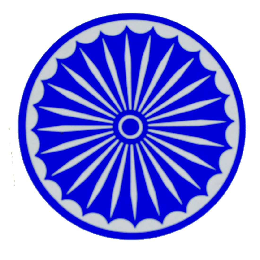 Akshar Arts Bhuwana Independence Day Special 'Ashok Chakra' Radium Decal for Bike and Car (Length- 08 cm x Width - 08 cm)