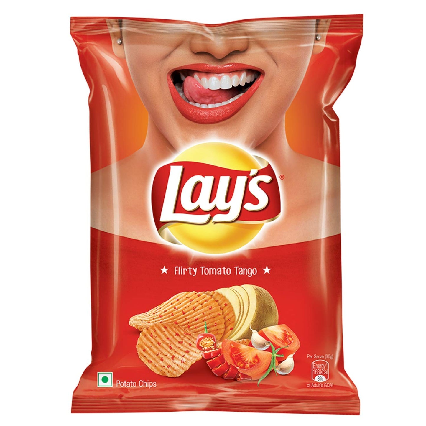 Lay's Potato Chips - Spanish Tomato Tango Pouch, Spicy, 90 Grams