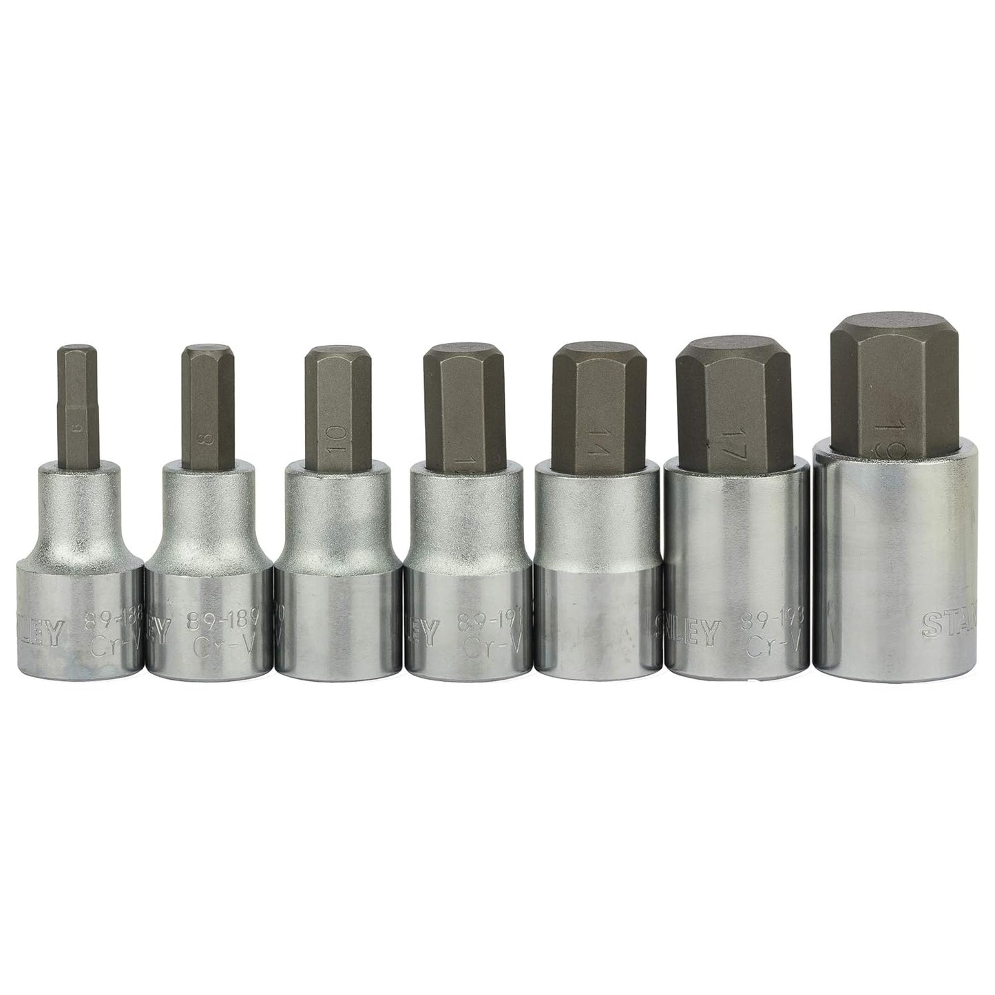 STANLEY 1-89-099 7-Piece 1/2'' SQ. Drive Hex Bit Metric Socket Set