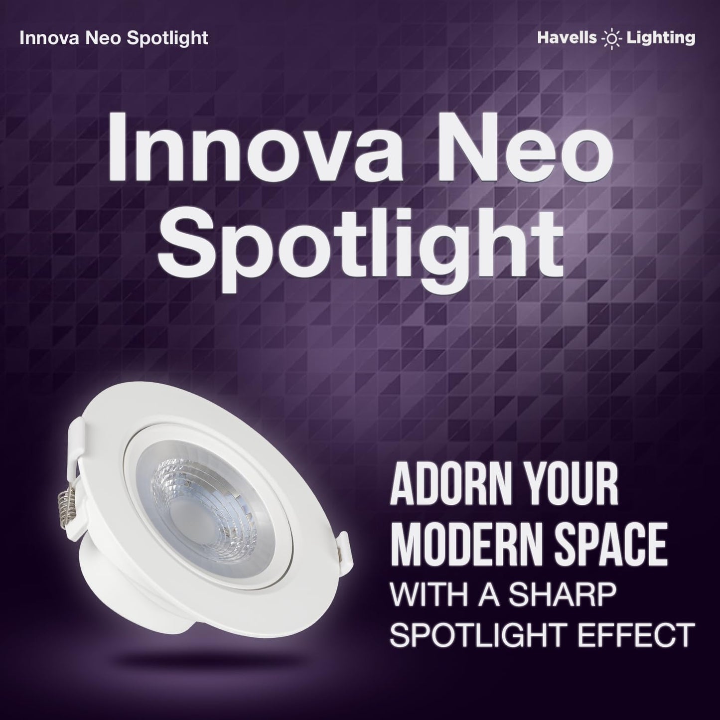 Havells INNOVA NEO LED SPOT Light 8W 6K Round, LED Ceiling Light
