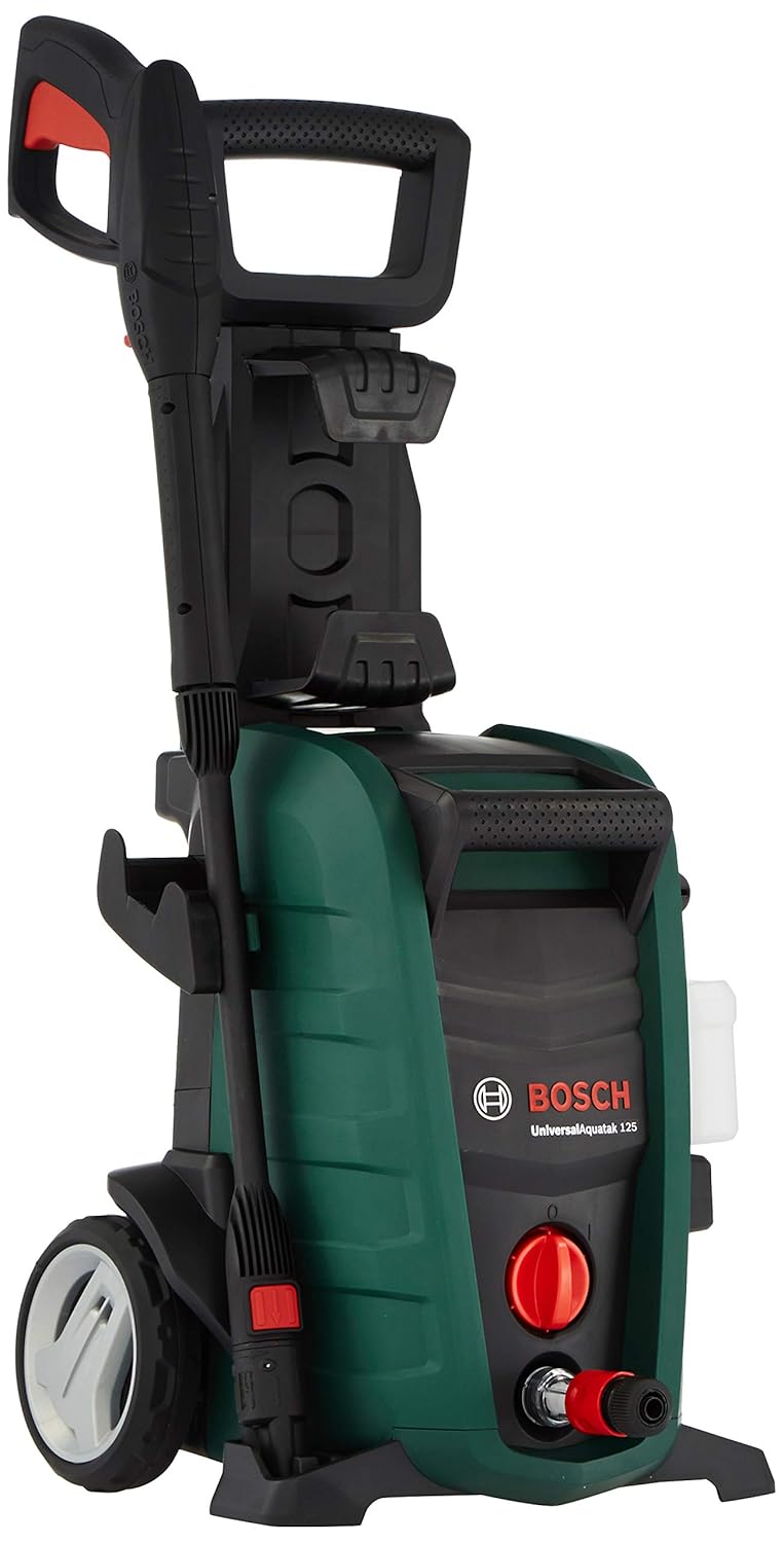 BOSCH Universal Aquatak 125 High Pressure Washer | 1500 W Motor | Max Pressure 125 Bar | 3-in-1 Nozzle with Pencil Jet | BOSCH Gun, 0.5m Self-Priming | Versatile & Portable | 6.4 Kg