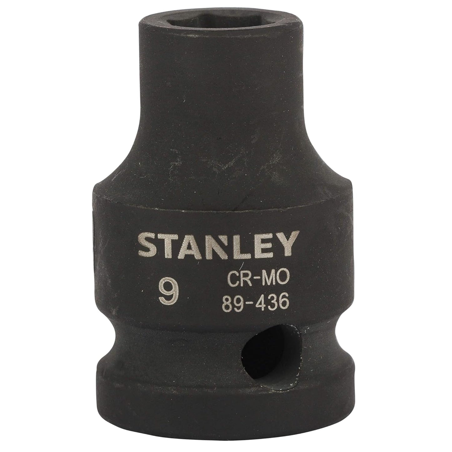 STANLEY STMT89436-8B Chrome-Molybdenum Steel 6 Point Impact Socket 1/2 inch 9 mm(Black)