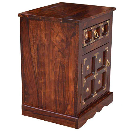 Udaipur Handicrafts Wood Bed Side Table