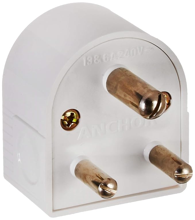 Anchor by Panasonic 6/10/13A 3 Pin Multiplug adapter with Universal Combi Socket | 3 Pin Multi Plug Universal Socket (White, 52809-Pk4)