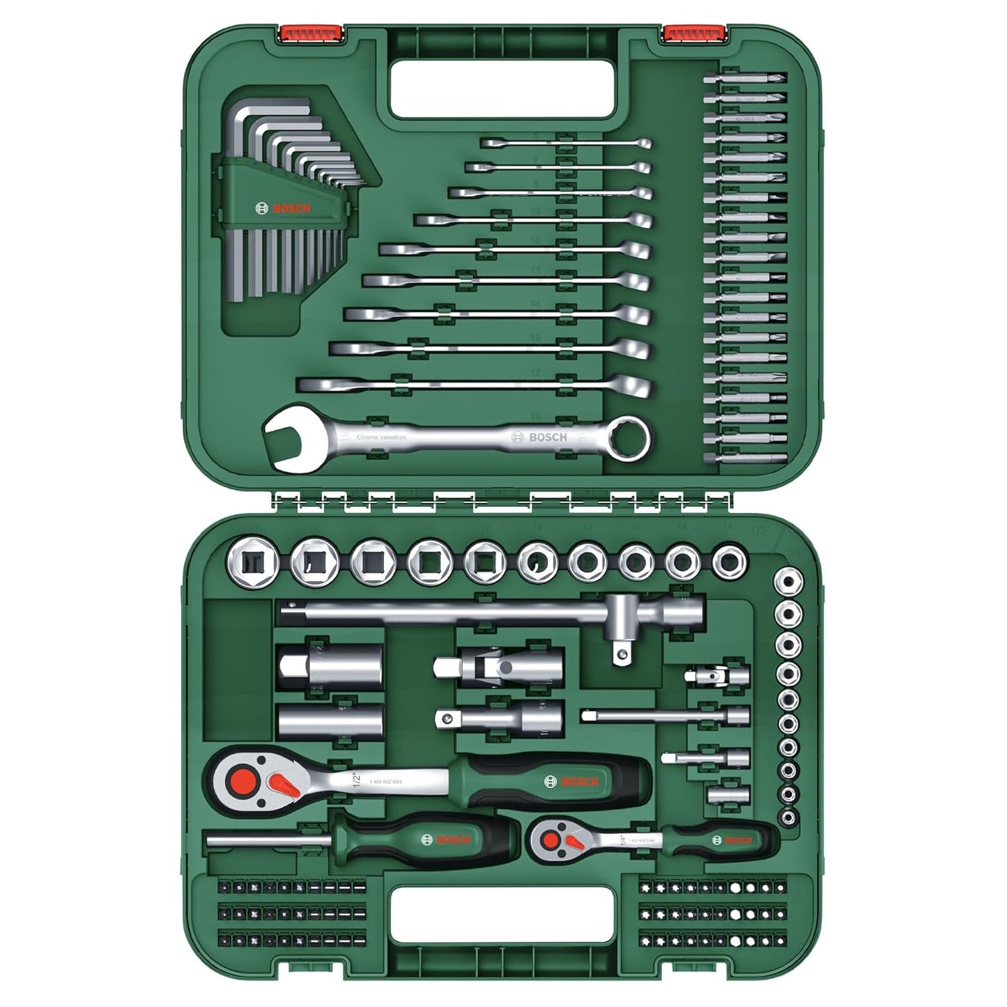 BOSCH 132-Piece Advanced Fastening Set Comprehensive, Durable, And Ergonomic For Heavy-Duty Home Repairs And Diy Projects