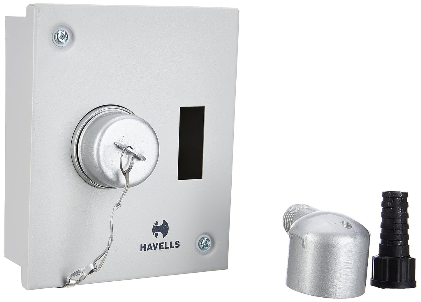 Havells Utility DB P/S 20A SPN Metal Plug and Socket Distribution Board (Grey)