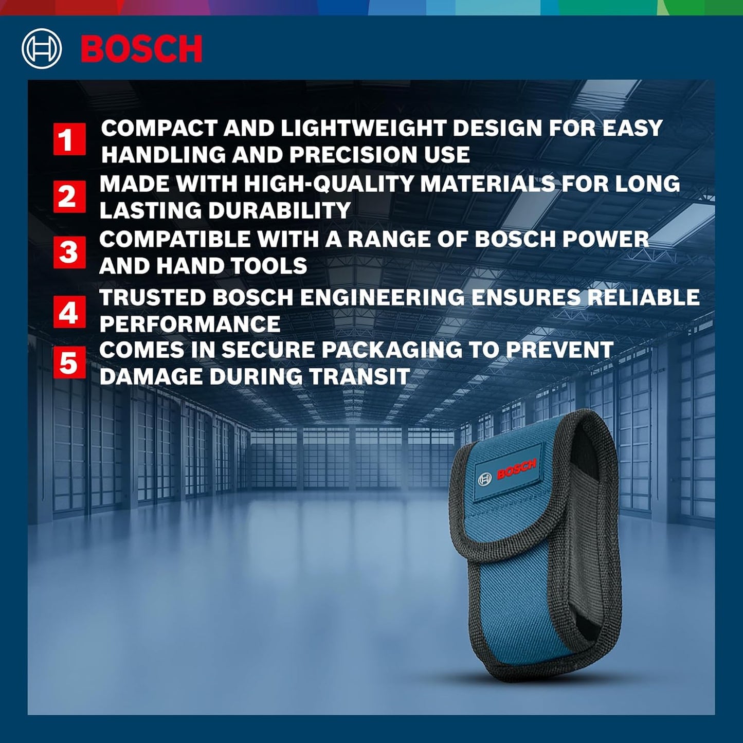 Bosch GLM 40 Pouch Professional – Durable, Long-Lasting Tool Part with Compact Design (10 x 2 x 2.7 cm, 28g) – Ideal for Everyday Use, Properly Packaged