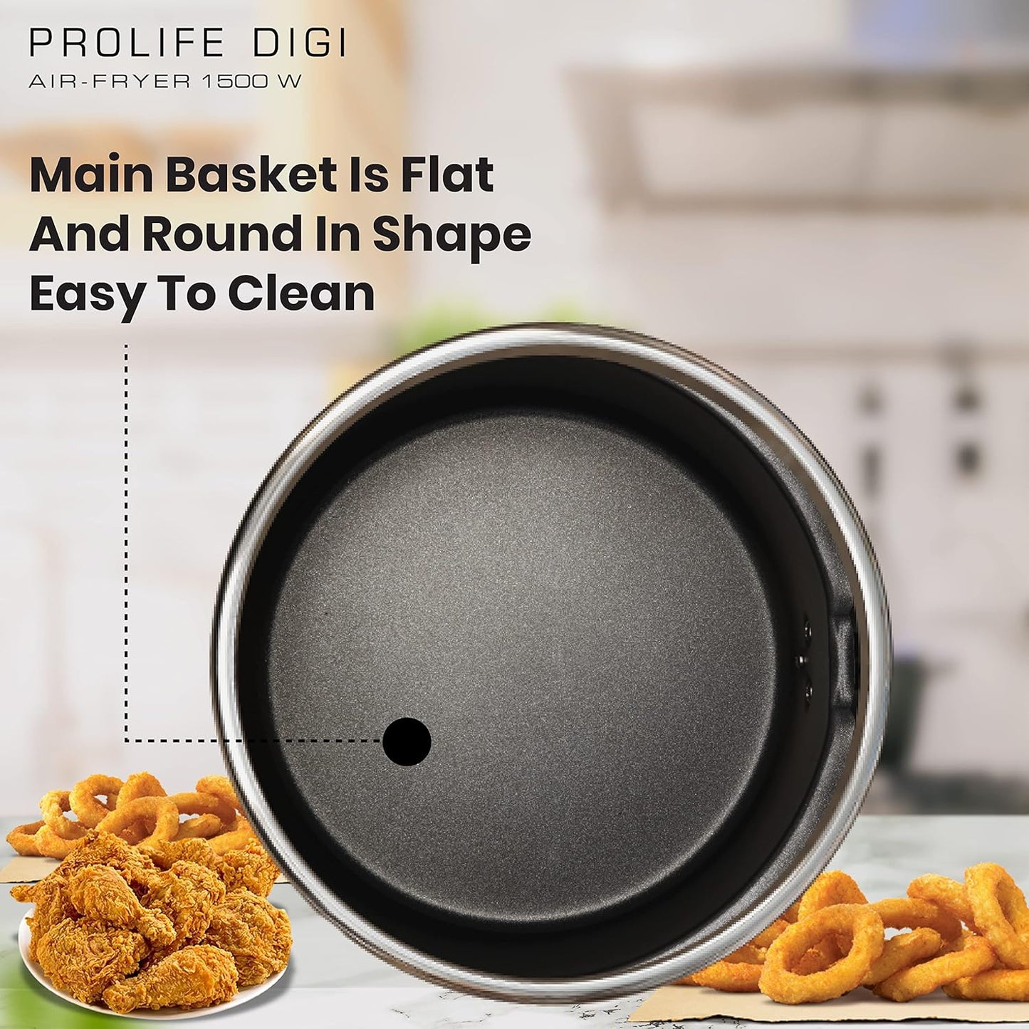 Havells Air Fryer Prolife Digi with 4L Capacity | Digital Touch Panel | Auto On/Off | 60 Min Timer | Basket Release Button | Air Filtration System | 2 Yr Warranty, Black|1230W