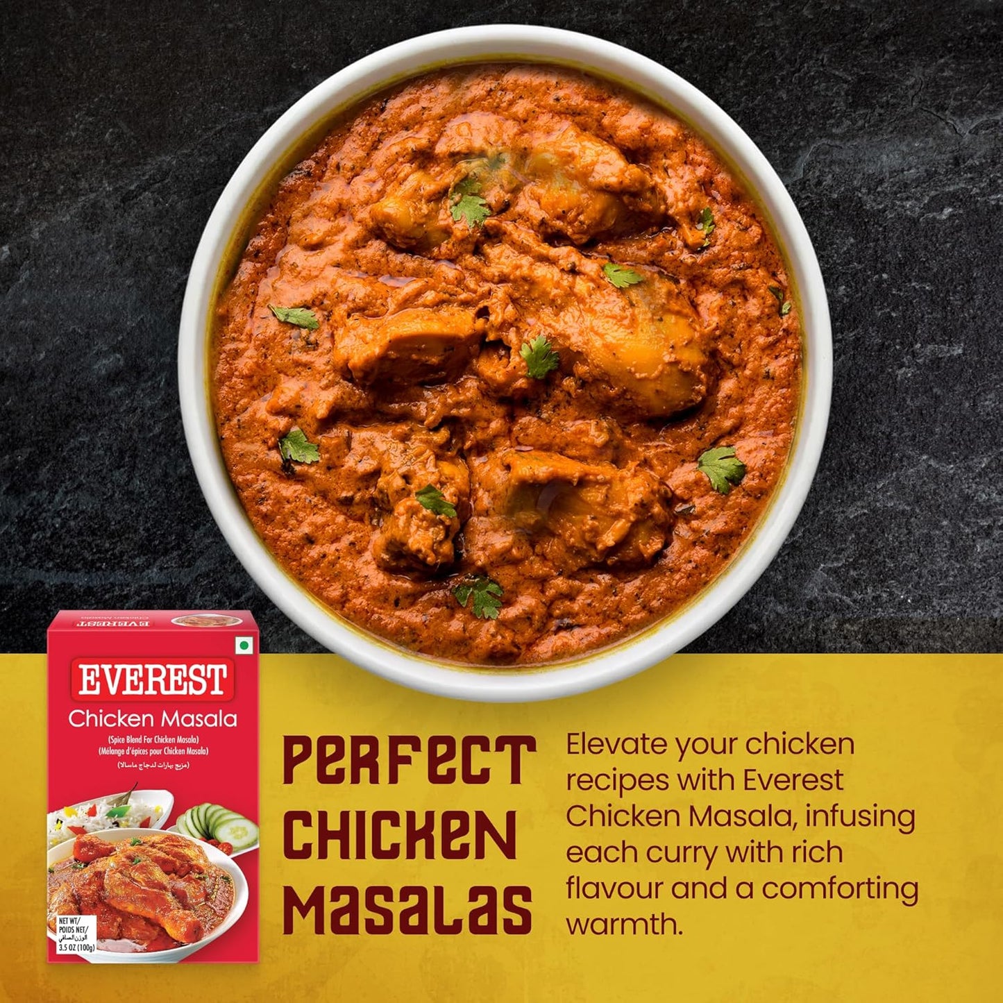 Everest Chicken Masala - 100g | Aromatic Spice Blend for Chicken Curry, Gravy & Indian Cooking | Balanced Flavourful Chicken Masala Powder