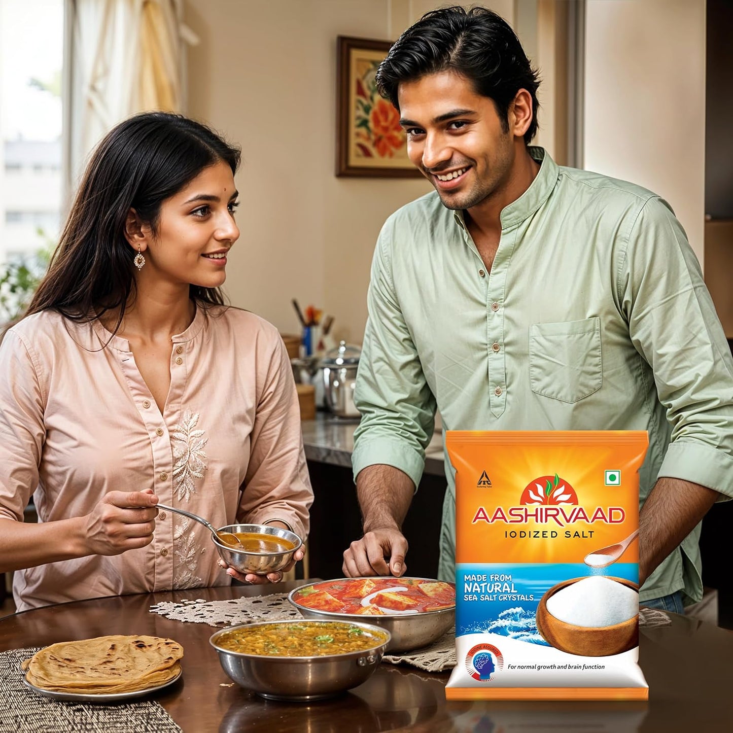 Aashirvaad Salt,with 4-Step advantage, 1kg