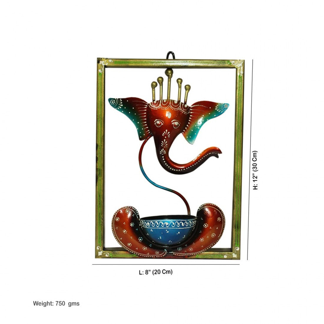 Traditionally Painted Ganesha T-Light Holder