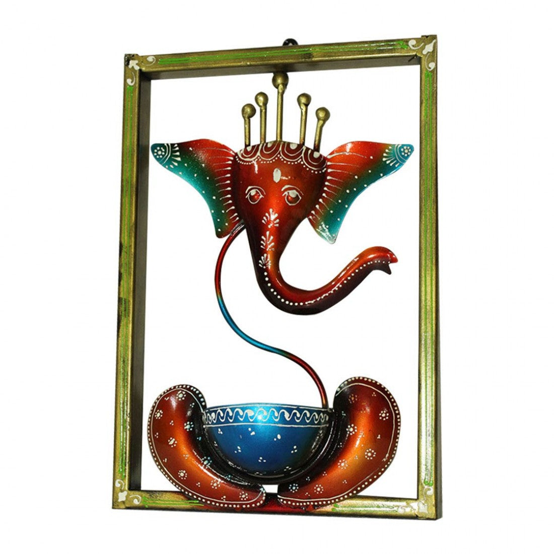 Traditionally Painted Ganesha T-Light Holder