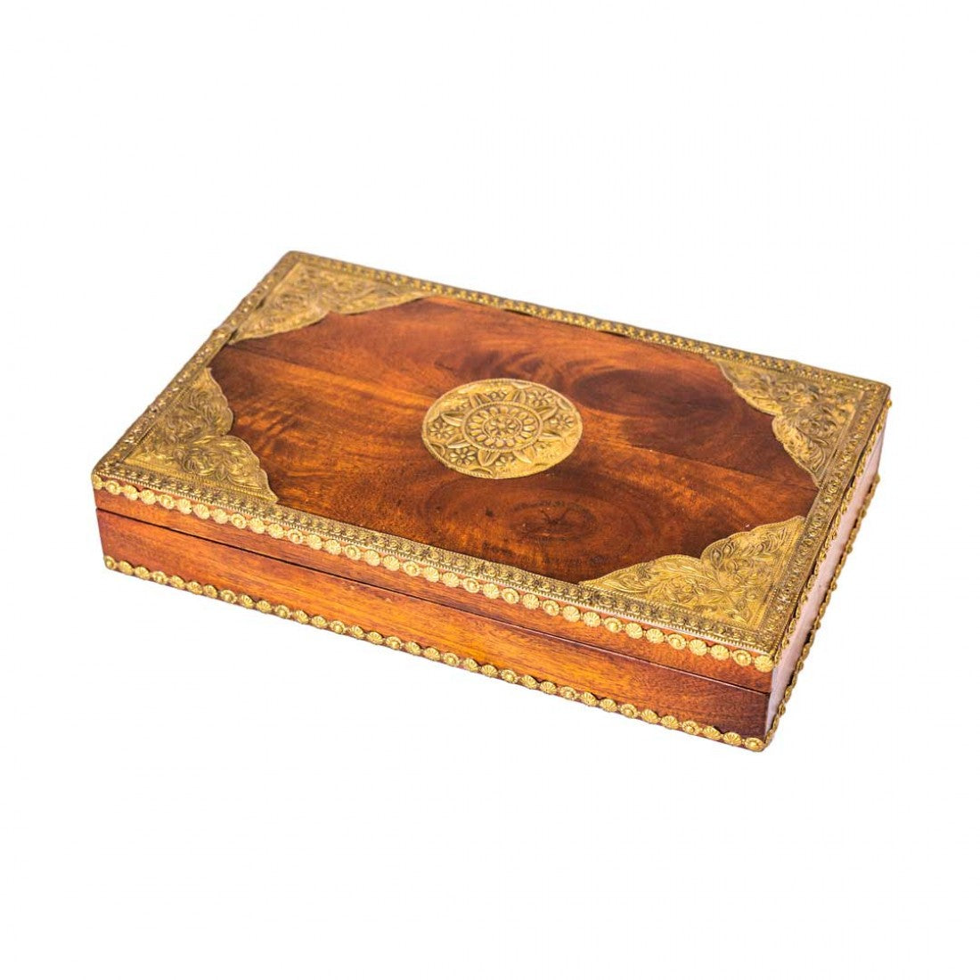 Brass Work Box ( Antique brass work wooden box ( 12 x 18 inch) )