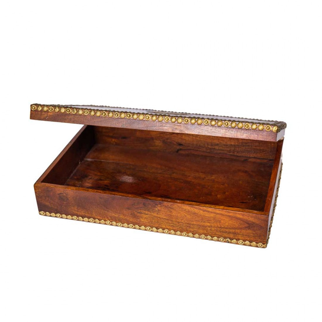 Brass Work Box ( Antique brass work wooden box ( 12 x 18 inch) )