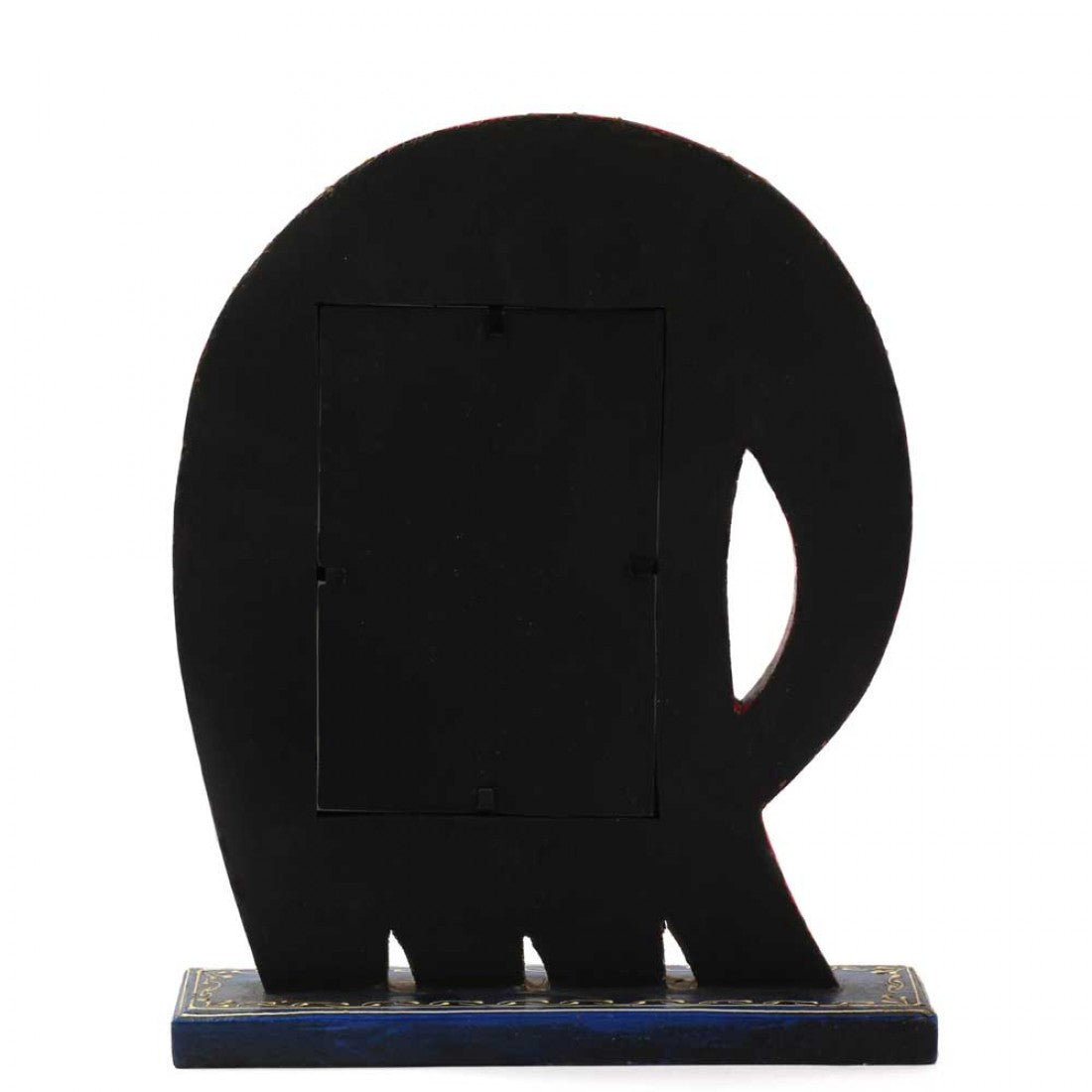 Wooden Elephant Photo Frame With Stand - Unsophisticated Red