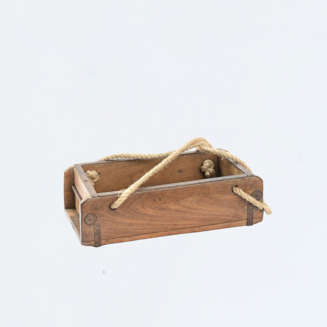 antique hanging planter Antique Wooden Hanging Planter with Jute Ropes – UdrCrafts.com