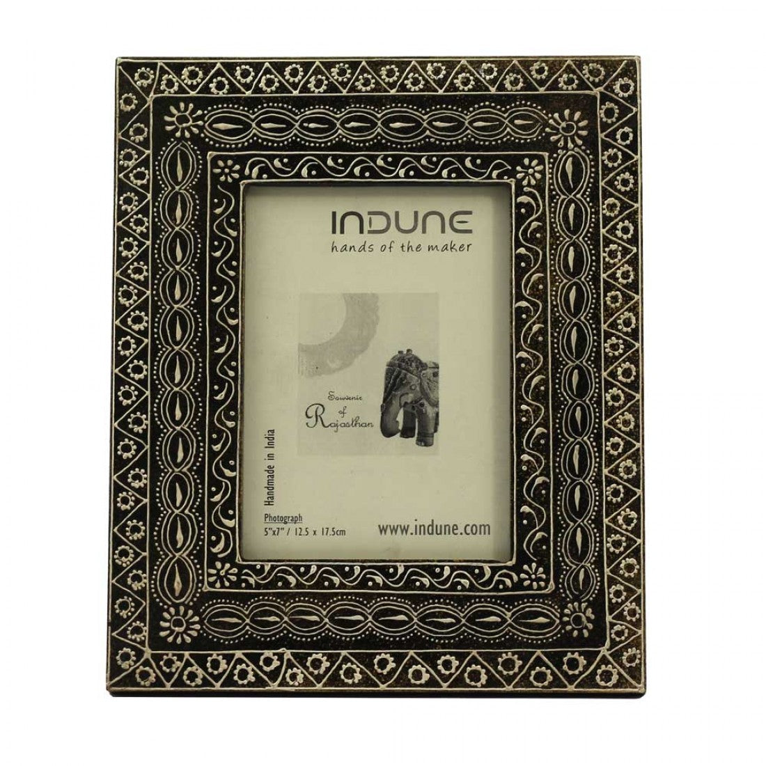 Traditional Wooden Photo Frame - Hand Painted 5 X 7 Inches