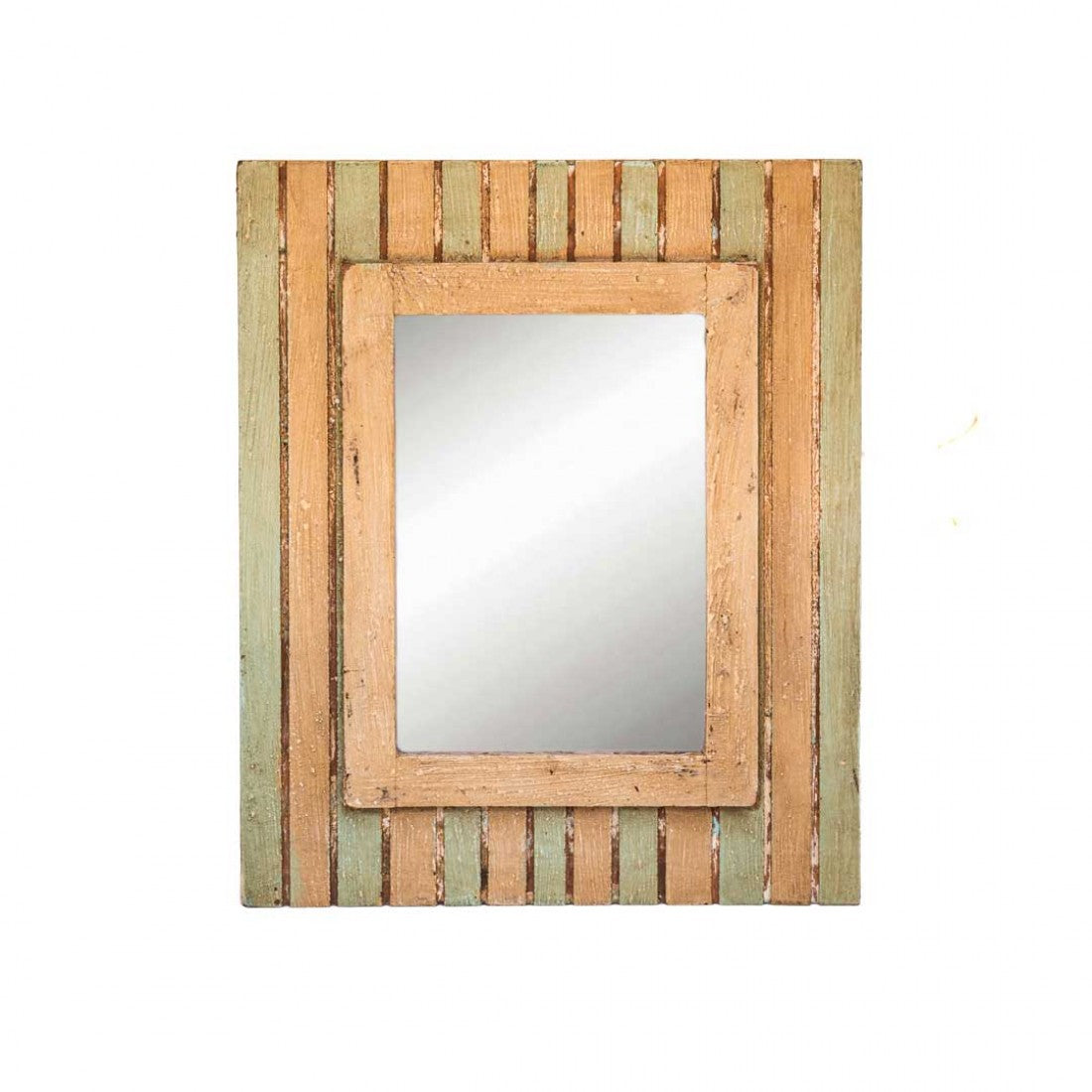 White - Light Green Photo Frame