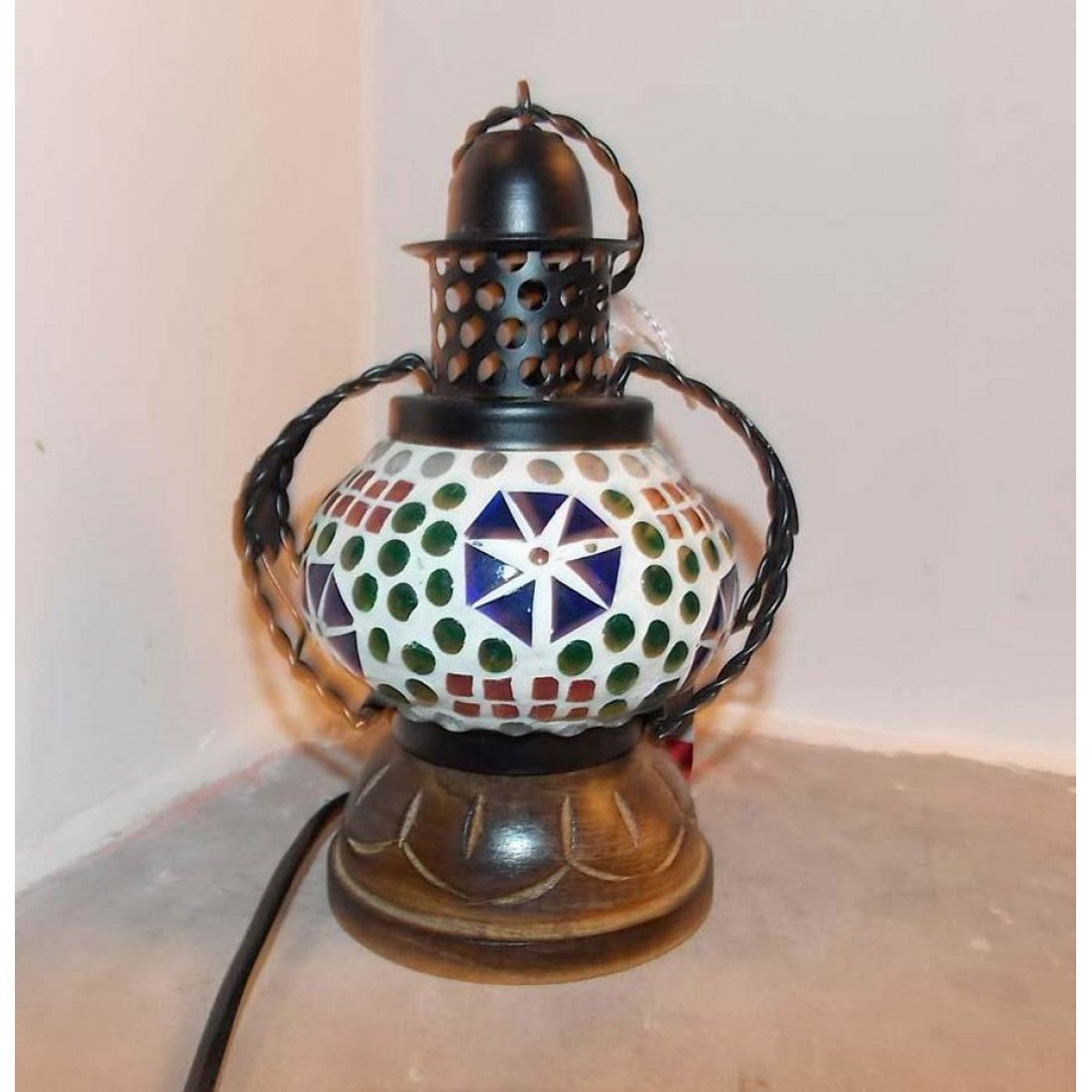 Glass Mosaic Handi Lamp Small