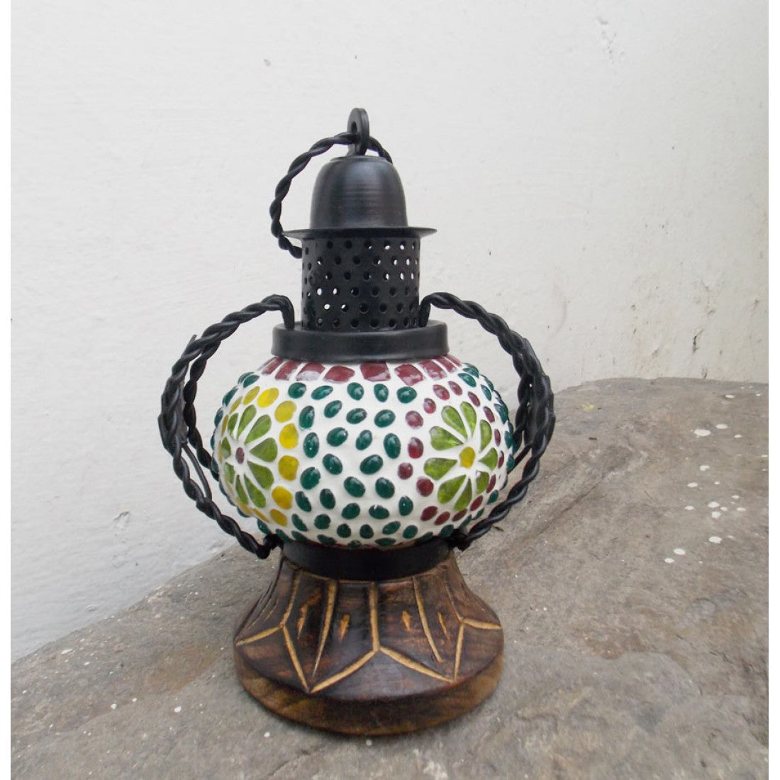 Glass Mosaic Handi Lamp Small