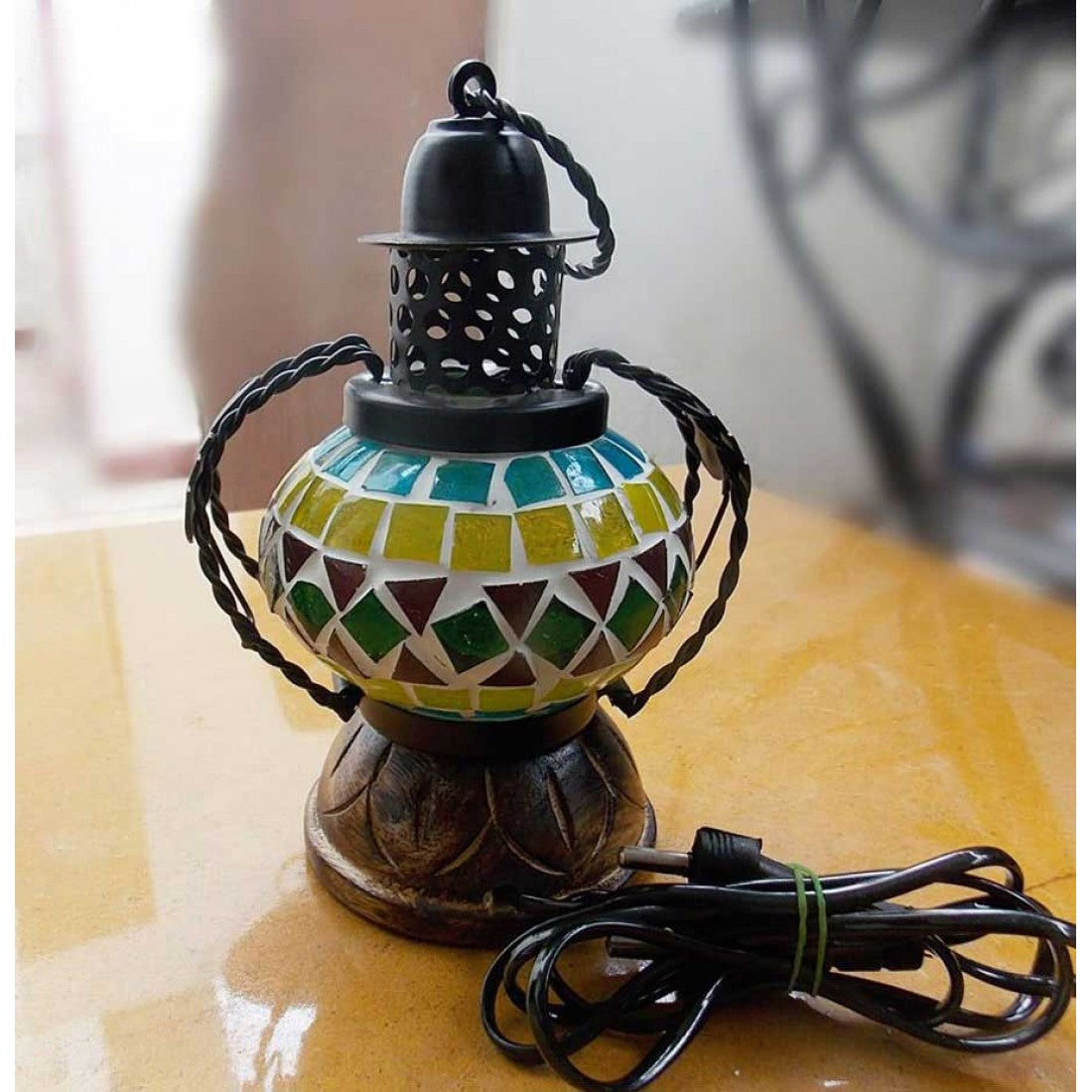 Glass Mosaic Handi Lamp Small