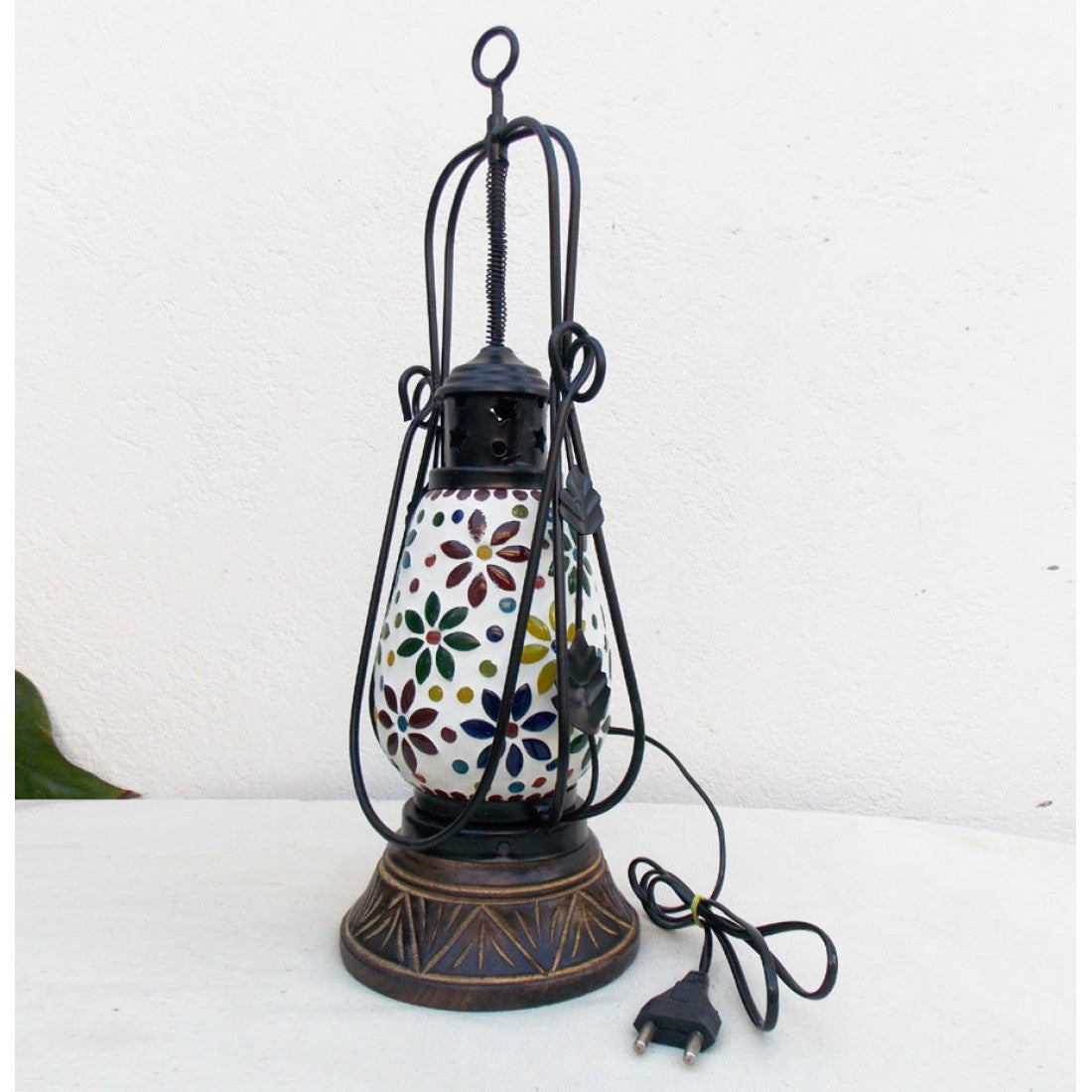 Glass Mosaic Handi Lamp Large - Multicolored Assorted