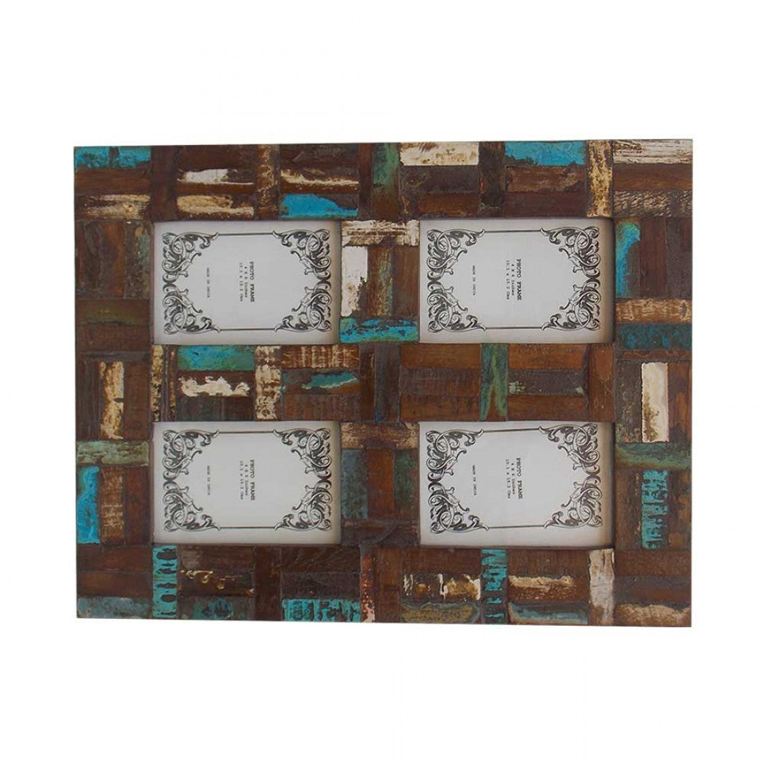 Family Photo Frame 4 Photo 4 X 6 Inches - Reclaimed Wood