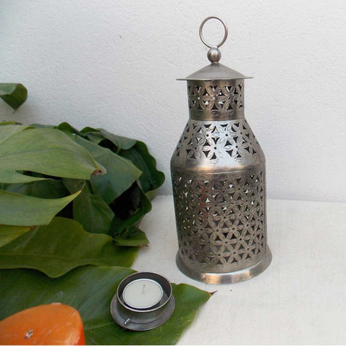Tower Tea Light Antique Silver