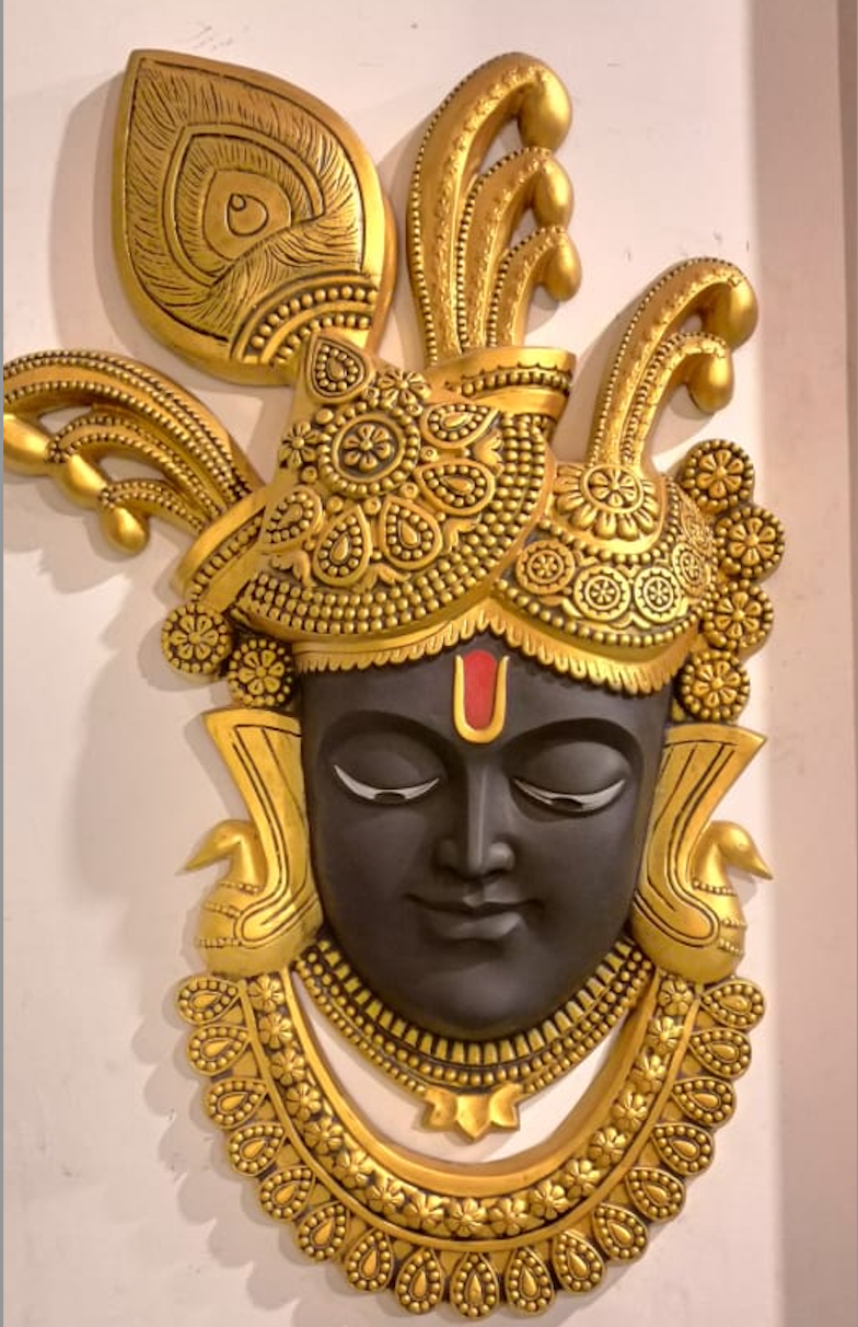 Fiber Shreenathji Wall mount 2.5D frame