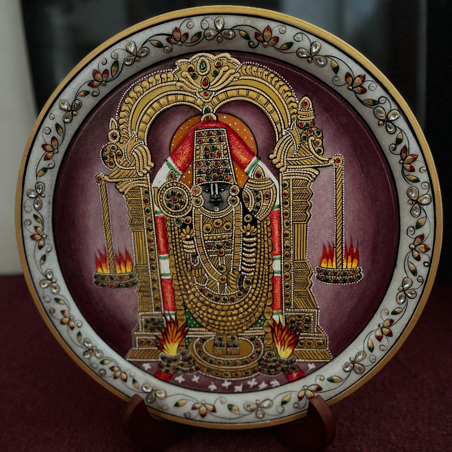 Marble Painting Plat Shree Nath Ji